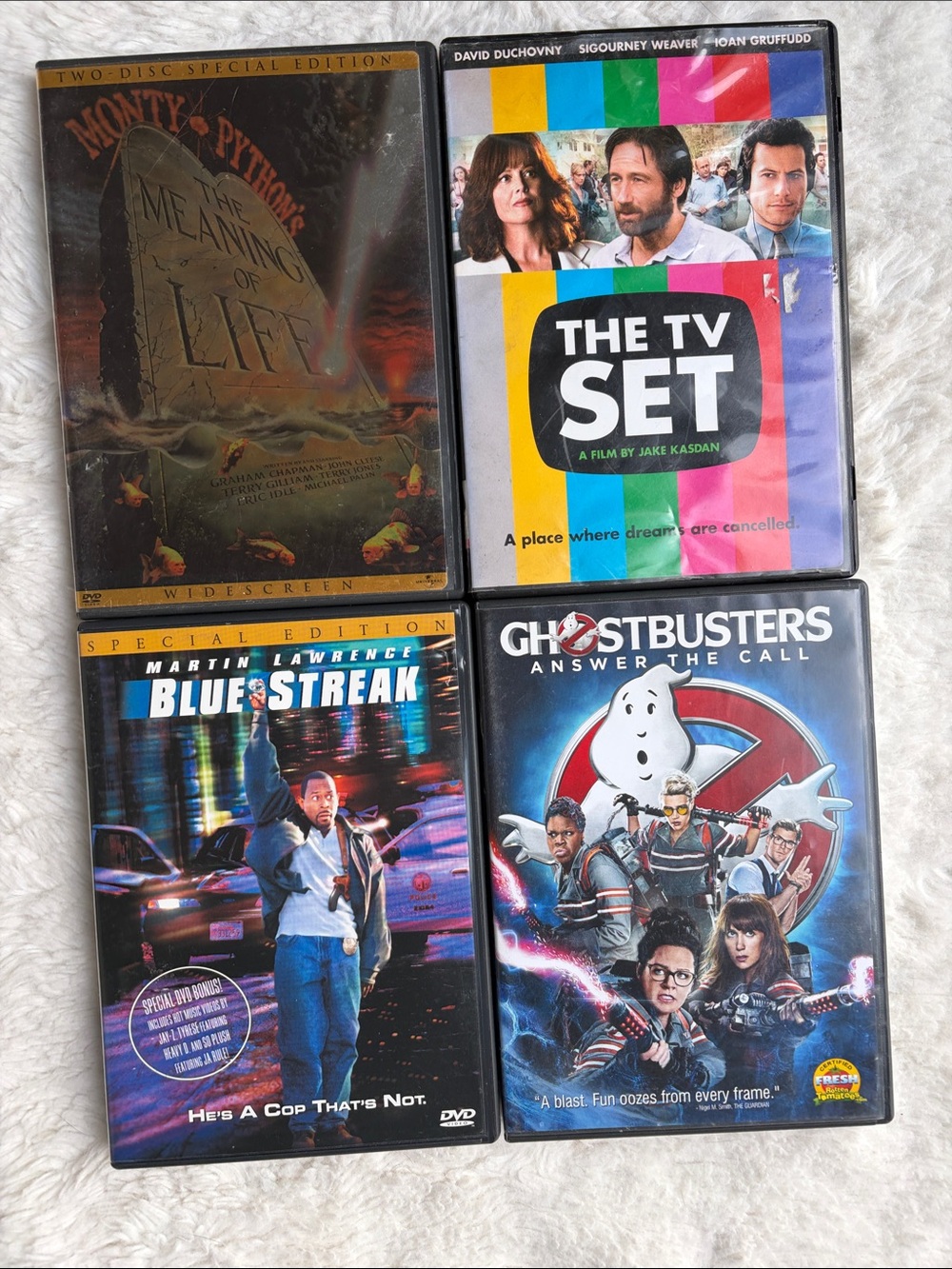 Monty Pythons The Meaning of Life Ghostbusters Blue Streak The TV Set 4 DVDs